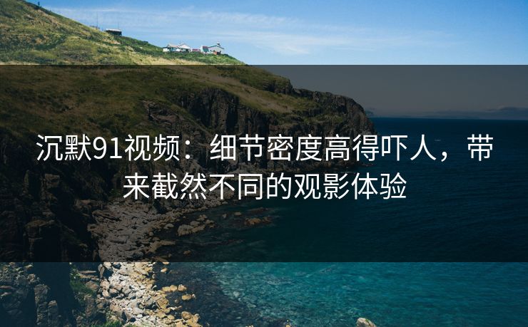 沉默91视频：细节密度高得吓人，带来截然不同的观影体验